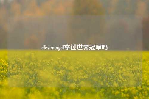 cfeven,agcf拿过世界冠军吗