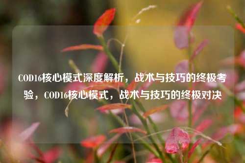 COD16核心模式深度解析，战术与技巧的终极考验，COD16核心模式，战术与技巧的终极对决