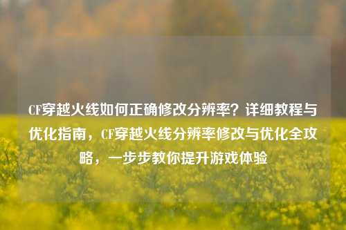 CF穿越火线如何正确修改分辨率?详细教程与优化指南,CF穿越火线分辨率修改与优化全攻略,一步步教你提升游戏体验