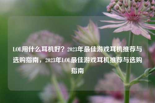 LOL用什么耳机好？2023年最佳游戏耳机推荐与选购指南，2023年LOL最佳游戏耳机推荐与选购指南