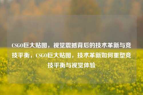 CSGO巨大贴图，视觉震撼背后的技术革新与竞技平衡，CSGO巨大贴图，技术革新如何重塑竞技平衡与视觉体验