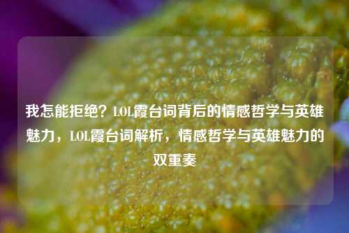 我怎能拒绝？LOL霞台词背后的情感哲学与英雄魅力，LOL霞台词解析，情感哲学与英雄魅力的双重奏