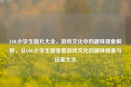 LOL小学生图片大全，游戏文化中的趣味现象解析，从LOL小学生图鉴看游戏文化的趣味现象与玩家生态