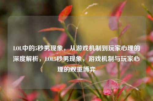 LOL中的5秒男现象，从游戏机制到玩家心理的深度解析，LOL5秒男现象，游戏机制与玩家心理的双重博弈