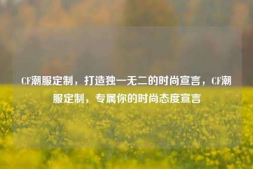 CF潮服定制，打造独一无二的时尚宣言，CF潮服定制，专属你的时尚态度宣言