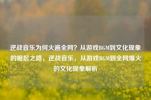 逆战音乐为何火遍全网？从游戏BGM到文化现象的崛起之路，逆战音乐，从游戏BGM到全网爆火的文化现象解析