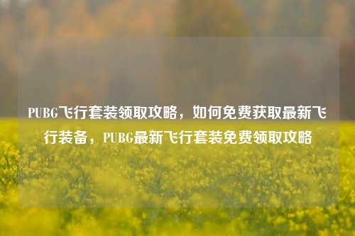 PUBG飞行套装领取攻略，如何免费获取最新飞行装备，PUBG最新飞行套装免费领取攻略