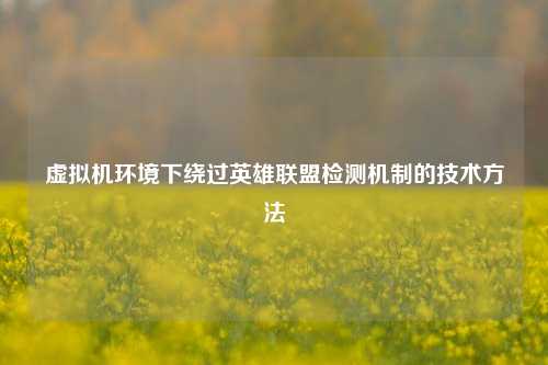 虚拟机环境下绕过英雄联盟检测机制的技术方法