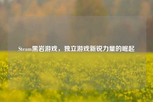 Steam黑岩游戏,独立游戏新锐力量的崛起