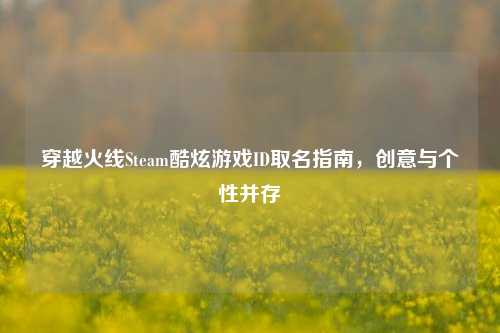 穿越火线Steam酷炫游戏ID取名指南,创意与个性并存