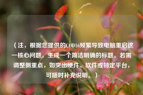 (注,根据您提供的COD16频繁导致电脑重启这一核心问题,生成一个简洁明确的标题。若需调整侧重点,如突出硬件、软件或特定平台,可随时补充说明。)