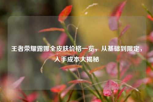 王者荣耀露娜全皮肤价格一览，从基础到限定，入手成本大揭秘