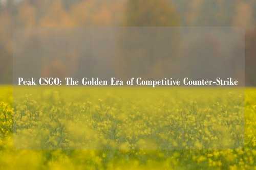 Peak CSGO: The Golden Era of Competitive Counter-Strike